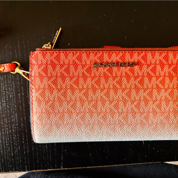 Orange Michael Kors Purse & Wallet Set - Picture 4 of 6